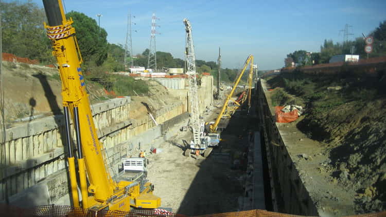 Lavori di preparazione per la costruzione di infrastrutture effettuati dall'azienda Edil Moter